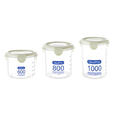 

〖Follure〗3PCS Kitchen Storage Box Sealing Food Preservation Plastic Fresh Pot Container