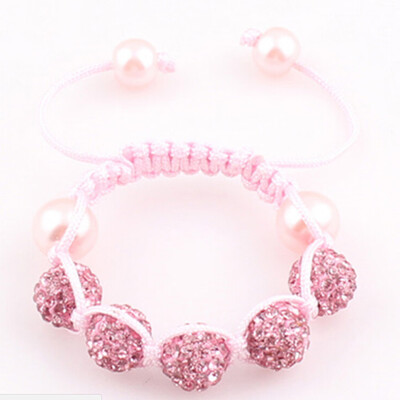 

1PC Baby Kids Bracelet Pave Crystal Ball Candy Beads Friendship Children Bracelets Nice Gift for Children kids