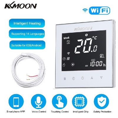 

KKmoon Digital Underfloor Heating Thermostat for Electric Heating System Floor & Air Sensor with WiFi Connection & Voice Control E