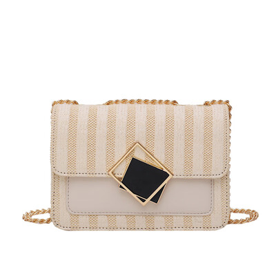 

New cross-body bag female shoulder bag small bag female 2019 spring new chic rhombic chain bag wild red