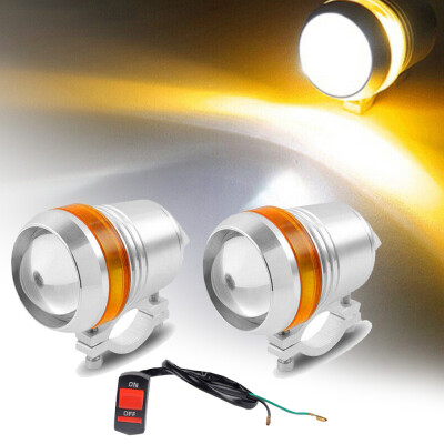 

2pcs Angel Eye Motorcycle Fog Light U3 White LED Driving Headlight Spot Lamp 30W