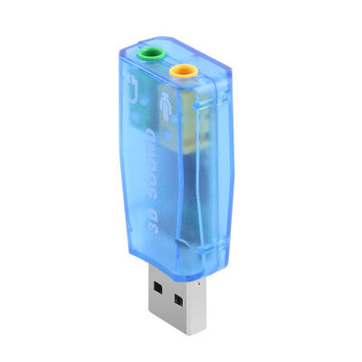 

External USB Sound Card 3D Audio Headset Microphone Adapter for PC Desktop