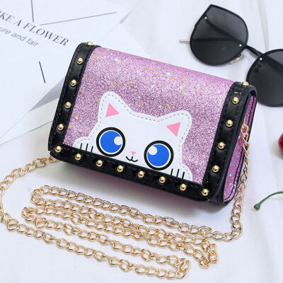 

Girls Hot Mini Animal Cat Design Soft Women Cross-body Handbag Fashion Girls Kids PU Shoulder Messenger Bag