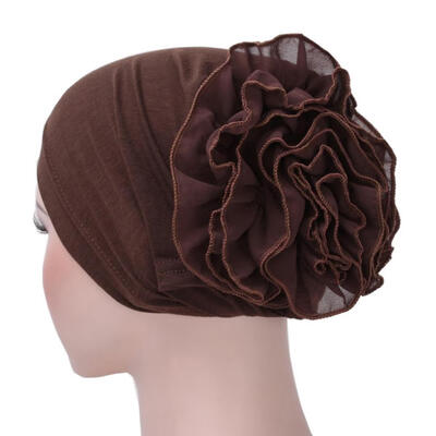 

Muslim Hijab Turban Arabic Head Scarf Flower Women Chemo Cap Cotton Bandana