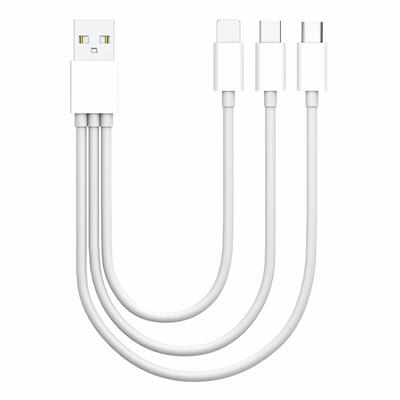 

3 in 1 Type C Micro USB 8 Pin Charging Cable Wire Cord for iPhone Android