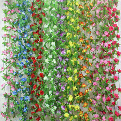 

Garden Home Wedding Party Decor Fake Flower Garland Artificial Rose Blossom Vine