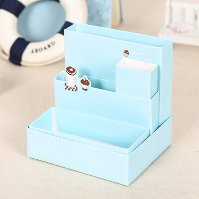 

Necessaries Hot Sale Diy Paper Board Makeup Cosmetic Storage Box Container Desk Decor Stationery Case Organizer