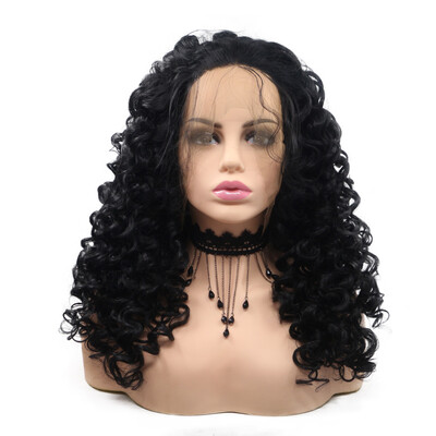 

Dolago Curly Wigs For Black Women Synthetic Lace Front Wig