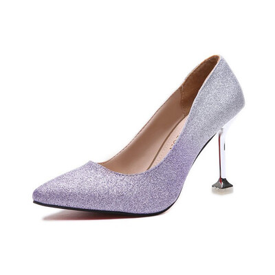 

2019 New fashion woman shoes printing party wedding shoes big sexy pointed toe high heels pumps women shoes