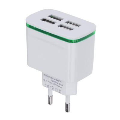 

USB Charger 4USB Lighten 3A Multi-Head Travel Convenient Charger