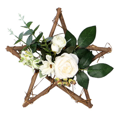 

Gobestart Artificial Flower Wreath Door Hanging Wall Window Wedding Home Garden Decor