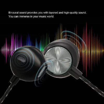 

35mm Wired Headphones with Mic Music Headset Smart Phone Earphone In-line Control Earbuds