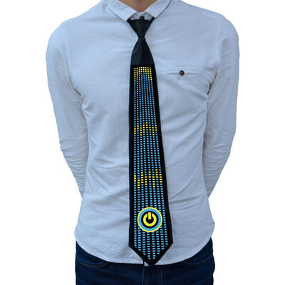 

New Creative Festival Party EL Tie Sound Activated LED Tie Flashing Necktie Glowing Dance Carnival Party Voice Control Glow Props