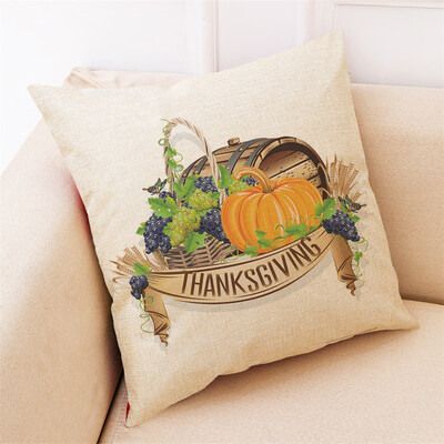 

Tailored Thanksgiving Gifts Pillowcase Pumpkin Pillow Cover Home Decoration 18x18Inch