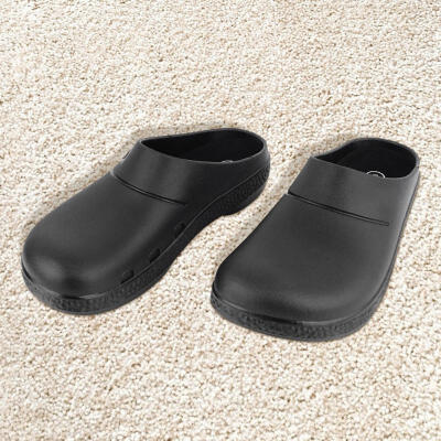 

Greensen Pvc Chef Sandals Shoes For Kitchen Super Anti-Skid Shoes Black Cook Shoes