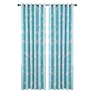 

1pc Daisy Printed Semi-Blackout Curtains Living Room Bedroom Windows Drapes