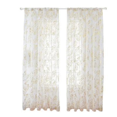 

Sheer Curtains Feather Print Window Screen Curtains for Living Room Window Patio Door 1 Panel 40"x79