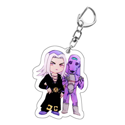 

CAR-TOBBY Anime Jojo Bizarre Adventure Acrylic Pendant Keychain Cosplay Prop Accessories Key Ring