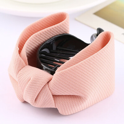 

1 PC New Design Adult Hair Accessories for Women Girls Fashion Hairpin Side Banana Clip Twist Bow Gripper Tie Ponytail Clip