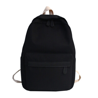 

Japanese Department of Small Fresh Canvas Backpack Girls Simple Solid Color Student Schoolbag Campus Harajuku Leisure small backpa