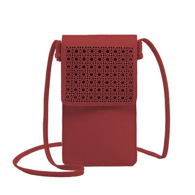 

Fashion Women Crossbody Bags Laser Hollowed Handbag Shoulder Mini Phone Bag