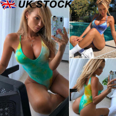 

UK Women One Piece Monokini Swimsuit Swimwear Beachwear Push Up Bathing Bikini