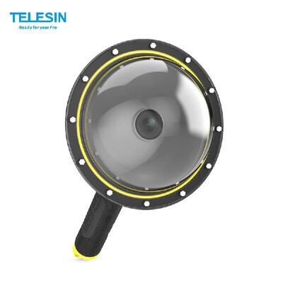 

TELESIN 6 Inch Dome Port Cover Kit Camera Lens Transparent Cover with Floating Hand Grip Underwater 30M for DJI OSMO Action Camera