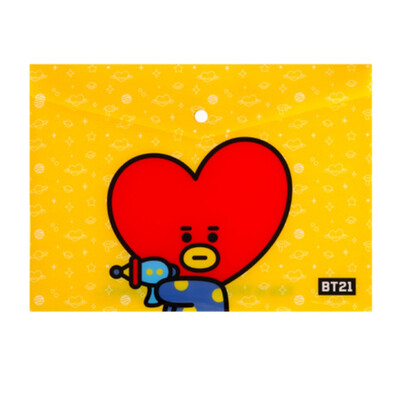

KPOP BTS Cartoon Image printing PVC File Pocket A4 File Bag Plastic Portfolio Data Dtorage Bag ARMY Hot Gift
