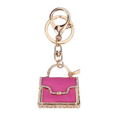 

Girl Handbag Shape Key Chain Car Bag Crystal Pendant Women Keyring Birthday Gift Key Ring Jewelry