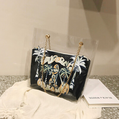 

Tailored Fashion Women Sequins Printing Cartoon Crossbody Bag Waterproof Chain Beach Bags