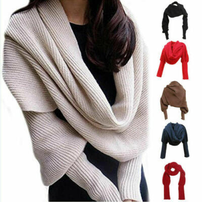 

Strickschal mit langen Ärmeln Unisex Fashion Wraps Schals für Winter Herbst