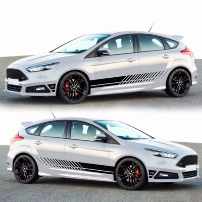 

1Pair Car Sticker Sports Racing Stripe Graphic Stickers Body Side Door Vinyl Decals Auto Decoration