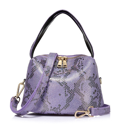 

REALER brand new arrival women serpentine genuine leather handbag ladies shoulder bag fashion women small totes small hobos bag