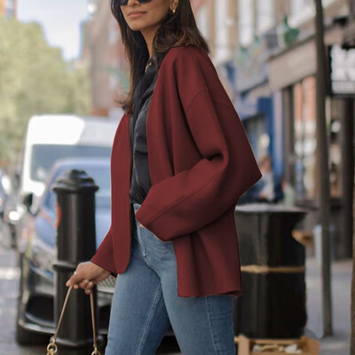 

Womens Fashion Coats Jackets Tops Long Sleeve Casual Loose Solid Color Outwear