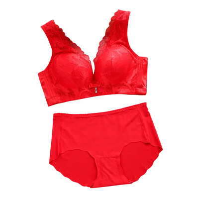 

Toponeto Woman Fashionable Bra Set Comfortable Ventilation No Trace Sexy Lace Underwear
