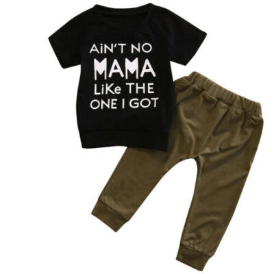 

US Toddler Kids Baby Boys Girls Tops T-shirt Pants Leggings Outfit Clothes HOT