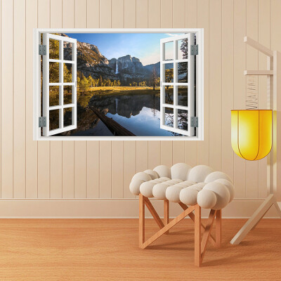 

Toponeto 3D Full Colour High Definition Nature Scenery False Faux Window Frame Wall Decals