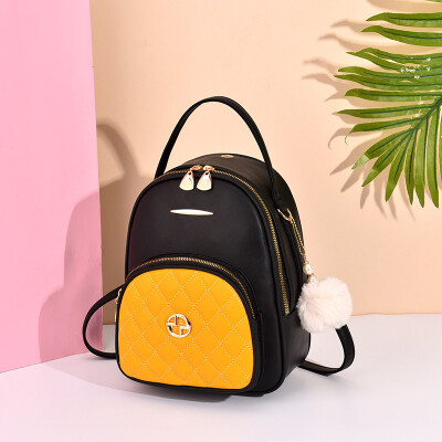 

2019 summer new Korean version of the shoulder bag backpack simple handbag PU leather cool fashion backpack