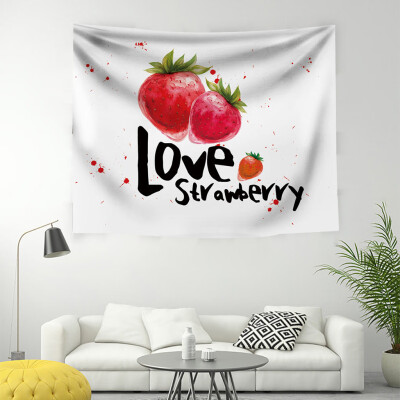 

Toponeto Strawberry Tapestry Living Room Bedroom Decorative Painting Fabric Wall Painting