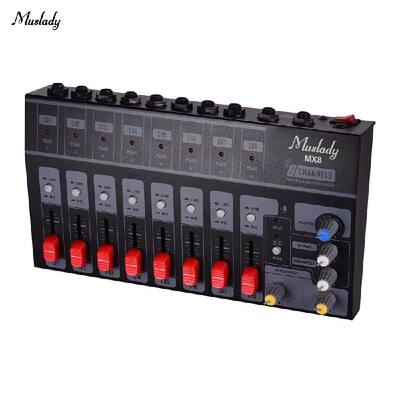 

Muslady MX8 Portable 8 Channels Stereo Audio Sound Mixer Low Noise with Echo Effect