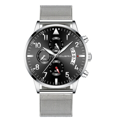 

Gobestart Men Stainless Steel Luxury Military Analog Sport Quartz Mens Wrist Watch