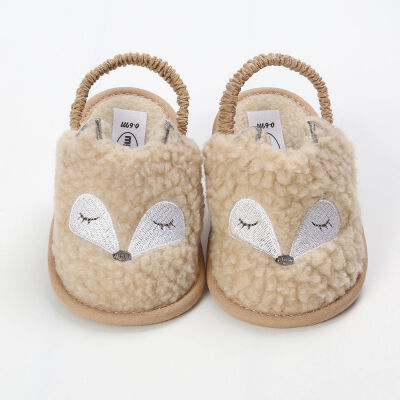 

2019 Toddler First Walkers Cartoon Baby Girl Shoes Baby Shoes Winter Indoor Slippers Plus Velvet Prewalker