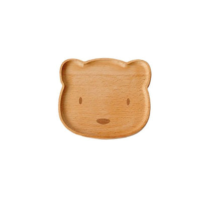 

Animal Kitten Bear Solid Wood Plate Cartoon Tray Wooden Plate Tableware New Year Gift Snack Dish Wooden Dish Dining Tray Gift