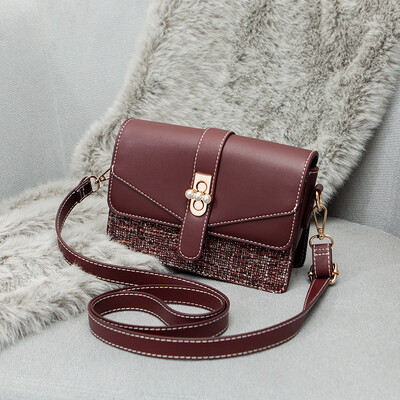 

Woolen small womens bag tide small square bag fashion Korean version of single shoulder chain Joker Messenger bag ins