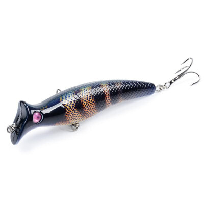 

124cm 204g Artificial Top Water Fishing Lure 3D Eyes Hard Popper Lures for Saltwater Freshwater