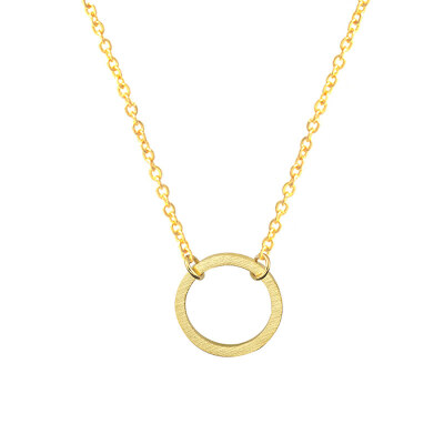 

Hot Shiny Paved Tiny Crysral Circle Round Necklaces & Pendants Silver Rose Gold Color Chain Jewelry For Women