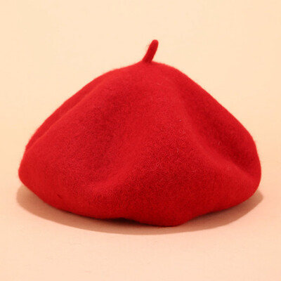 

Tailored Fashion Women Stretch Beret Hat Retro wool Pure Color Head Scarf Wrap Hat Cap