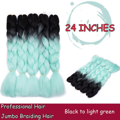 

Braiding Hair Ombre for crochet Hair Weave with Synthetic&Twist Braiding Hair Extensions Dark black 100gpc