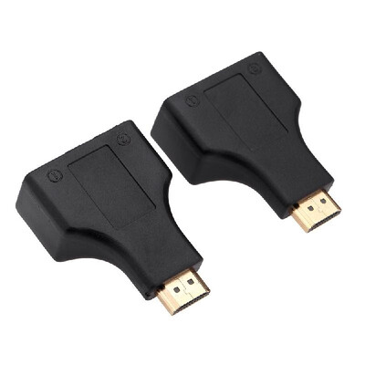 

New Fashionable 30M HD Dual RJ45 CAT5E CAT6 1080P HD Extender Repeater for HDTV HDPC PS3 STB