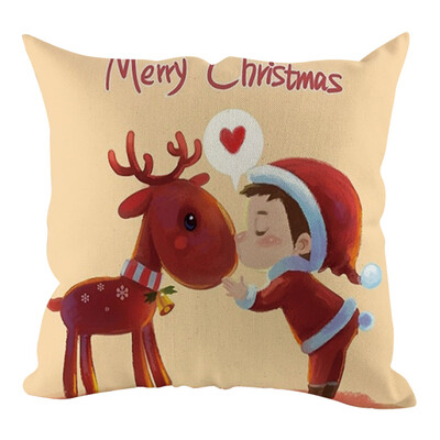 

Tailored Christmas Pillow Cover Pillowcases Decorative Sofa Cushion Cover Home Decoration